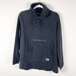 Nike Womens Black Cowl Neck Sweater Size Medium Gorpcore Basic Neutral Zipper